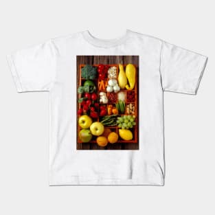 Fruits and vegetables in compartments Kids T-Shirt